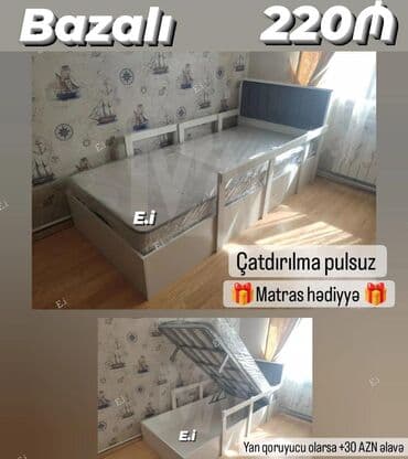 Çarpayılar: Bazalı çarpayı müasir dizaynı və funksionallığı ilə hər növ yataq