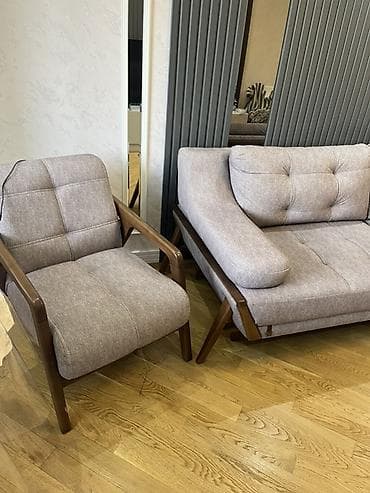 İşlənmiş, Divan, 2 kreslo, Bazasız, Açılan — 5