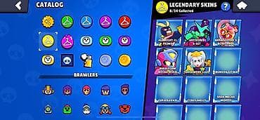 bag evinde is: Brawl Stars hesabı. Hesabın görüntülərdə görünən əsas göstəriciləri — 8
