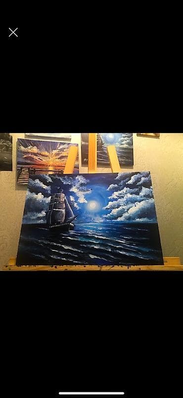 Güzgülər: Yagli boya ile resm eseri Ketan uzerinde 100% el ishi Sifariwler qebul — 1