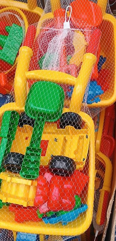 Uşaq üçün plastik qum oyun dəsti KASKA İLƏ BİR YERDƏ.SÜPER