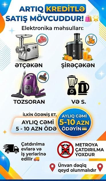 blendirler: Elektronika məhsulları kreditlə! Məhsul kateqoriyaları: - Ətçəkən - — 1