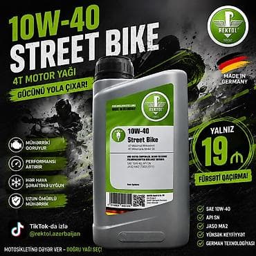 alpine 10w40: Orginal Almaniya istehsalı !!!Motosiklet yağı. Rektol 10W-40 Street — 1