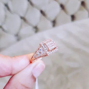 tək qaş: Nişan, Üzük, Çəhrayı qızıl, 585 Əyar — 2