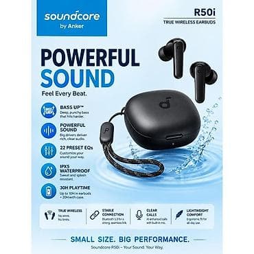 audi a8: Soundcore by Anker R50i – True Wireless qulaqlıq - Güclü səs: böyük — 1