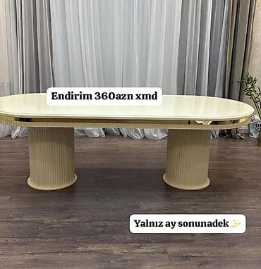 Qonaq masası, Açılmayan, Oval masa