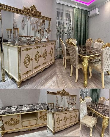 islenmis mebel satisi: Б/у, Стол и стулья, ТВ подставка, Сервант, Нет кредита — 1