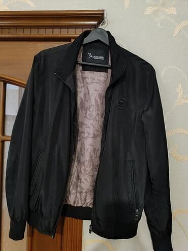 dəri zamşa kişi gödəkçəsi: Kurtka, Bomber, Payız, M — 2