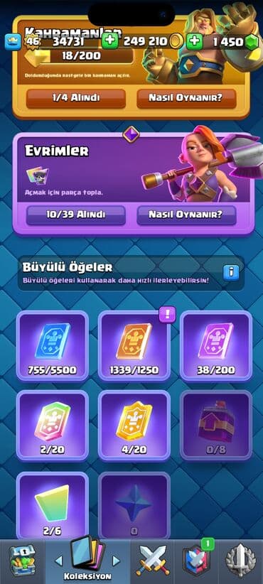 Видеоигры и приставки: Clash Royale Hesabı 9 min kupa,46 svy hesabdır.10 evrim var.Envanteri — 3