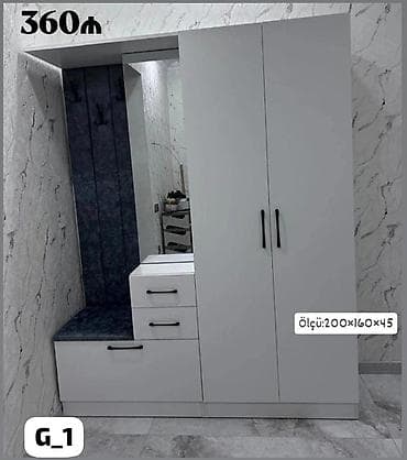 stull: Dəhliz üçün çoxfunksiyalı dəst: - Ölçü: 200×160×45 sm (şəkildə — 1