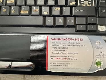 macbook pro m4 pro: Toshiba Satellite M305D-S4833 noutbuku Texniki xüsusiyyətlər: - — 2