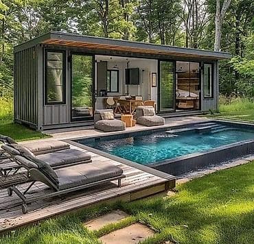 konteynerlər: Yeni muasir modul evlər kotteclər koffe şoplar istirahət məkanları — 5