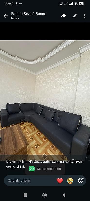 Divan satılır 490₼. Açılır bazası var.Ünvan razin. 4144. Fatimə99 lalafo.az -da Divan satılır 490₼. Açılır bazası var.Ünvan razin. 4144. Fatimə99