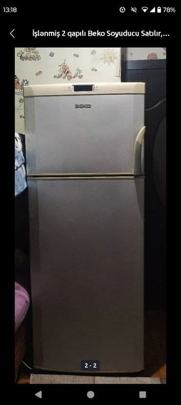 buzluq: 2 qapılı Beko Soyuducu Satılır, rəng - Gümüşü — 1