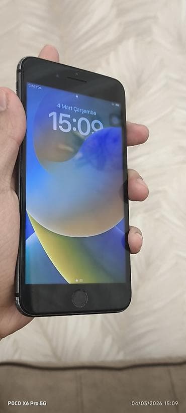 IPhone 8 Plus, 64 GB, Qara, Barmaq izi