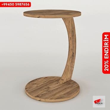 əncir cemi: Jurnal masası, Yeni, Açılmayan, Laminat, Yumru masa — 5