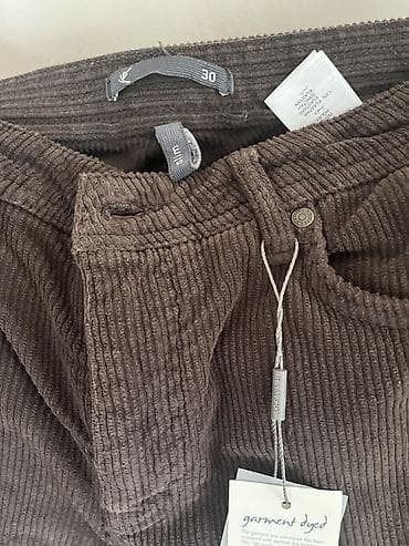 Digər kişi geyimləri: Kişi şalvarı – manjetli manqal parçadan (corduroy) - Brend: Ramsey - — 3