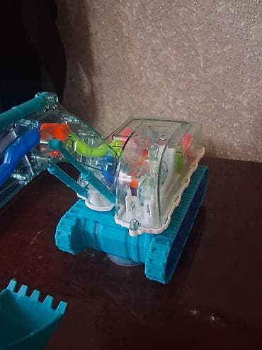 oyuncaq ekskavatorlar: Uşaq üçün işıqlı avtomatik ekskavator oyuncağı. Tezedir dukan baglanib — 6