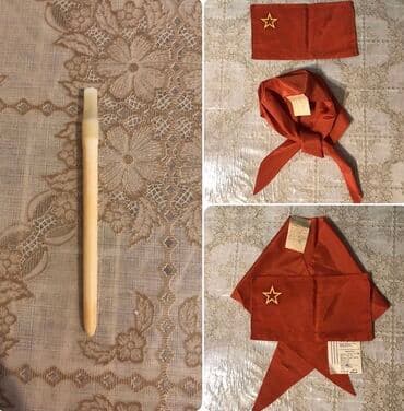 qizil onluq qiymeti: Pioner qalustuku nishani ve papaq desti 50 manat . Qalustuk 10 manat — 2