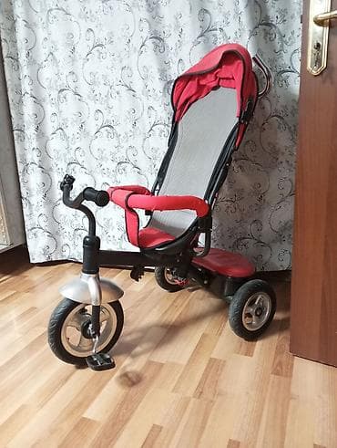 velosiped almaq: Uşaq üçün 3 təkərli velosiped-araba (qırmızı) - 2-si arxada, 1-i öndə — 2