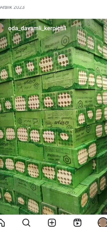 купить кирпич в баку: Oda davamlı, hər növdə hər ölçüdə istənilən rəngdə kərpiclər. içi — 5