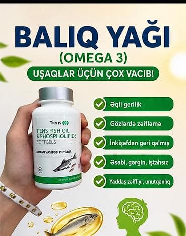 Məhsul: Tiens Fish Oil & Phospholipids Softgels (Omega‑3) Təsvir