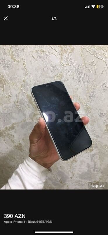 iphone 11 arxalıq: IPhone 11, 64 GB, Qara, Face ID — 3