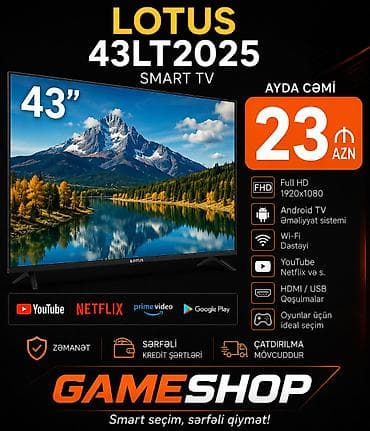 LOTUS 43LT2025 Smart TV – 43 düym Xüsusiyyətlər: - Ekran: 43", Full — 1