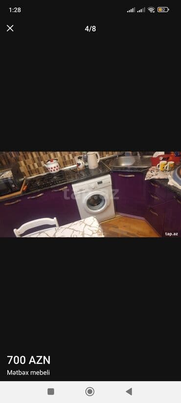 Ev üçün mebel: Mətbəx mebeli dəsti təmiz akril moyka daxildir 5 metrdi əla vəziyyətdə — 2