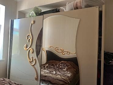 3 qapılı, Güzgülü, Bej, Digər material, Kupe, Düz dolab — 2