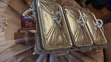 Nahar dəsti, rəng - Gümüşü, Metal — 3