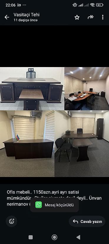 Ofis mebeli. 1150azn.ayri ayrı satisi mümkündür. Stullar qiymete lalafo.az -da Ofis mebeli. 1150azn.ayri ayrı satisi mümkündür. Stullar qiymete