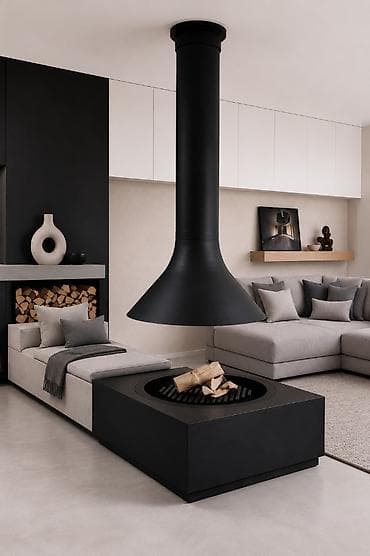 Peçlər və kaminlər: Zövqlü və müasir dizayna malik dekorativ kamin satılır. Ev, villa, bağ — 3