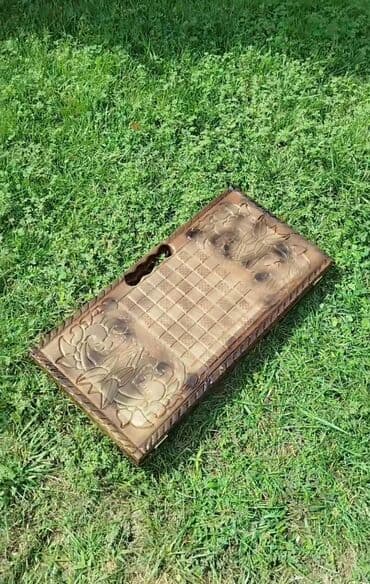 monopoliya oyunu almaq: Taxta nərd dəsti.Qoz ağacından hazırlanmış əl işi diplomat — 2