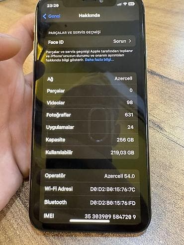iphona x: IPhone X, 256 GB, Gümüşü, Face ID — 1