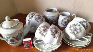 Çay dəsti, rəng - Ağ