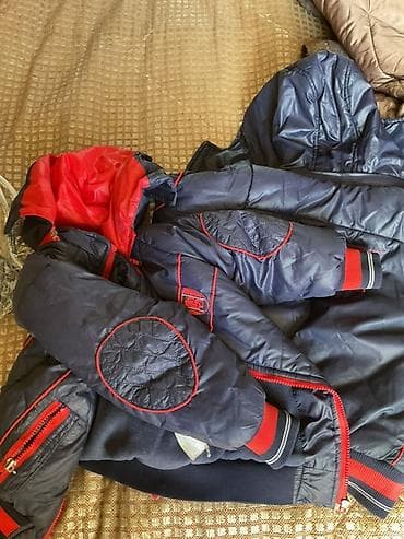 ust geyimler: Uşaq üçün qışlıq şişmə gödəkçə 4-5yaş əkizlər üçün - Rəng: tünd göy — 3