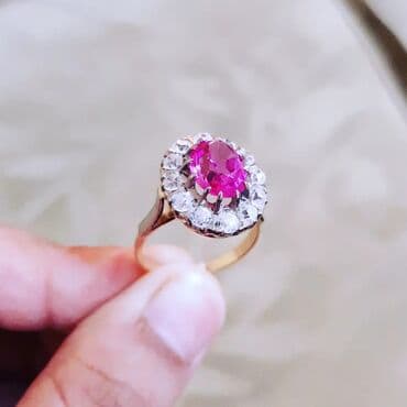 585 prob qızıl qiymeti: Toy, Üzük, Çəhrayı qızıl, 583 Əyar, Yaqut — 6