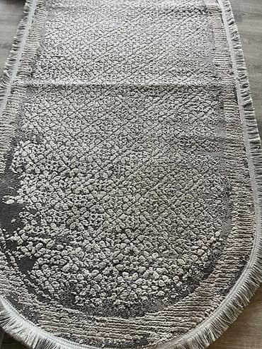 agac kesen misar: Ellips formalı dəhliz xalçası - Forma: oval/ellips - Rənglər: boz və — 3