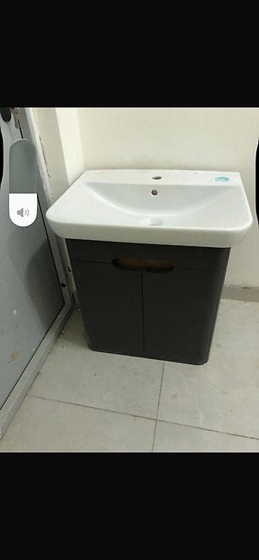 boru: Hamam üçün lavabo və alt dolab dəsti - Üst hissə: seramik, oval — 1