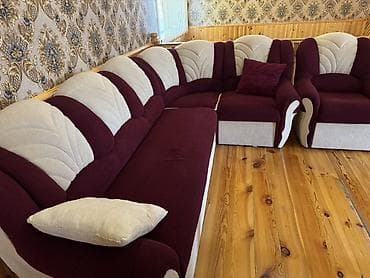 Mebel: Qonaq otağı üçün yumşaq mebel dəsti satılır. Dəst böyük L formalı künc — 3