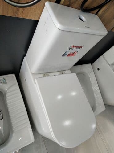 Beymen markasına aid ağ rəngli unitaz. Bu unitaz hamam otaqları üçün
