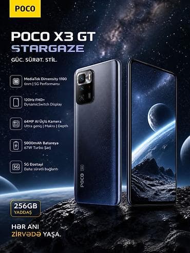 Poco X3 GT, 256 GB, rəng - Gümüşü, Sensor