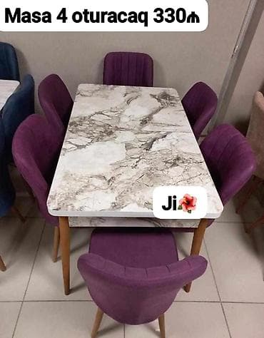 sdollar: Mətbəx üçün, Yeni, Açılan, Dördbucaq masa, 4 stul — 1