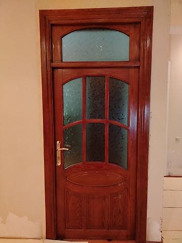 qapllar taxda: Taxta otaq qapıları – şüşəli klassik model Məhsul təsviri: - — 4