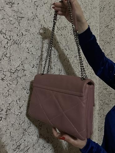 Личные вещи: Céline qadın çantası – toz çəhrayı rəng - Material: yumşaq teksturaya — 2