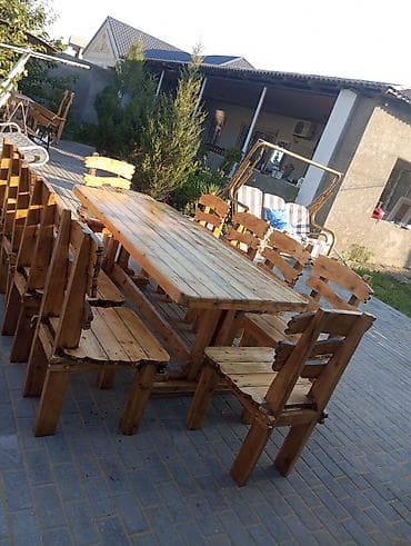 Açıq havada istifadə üçün ağac yemək dəsti - Tərkib: 1 böyük