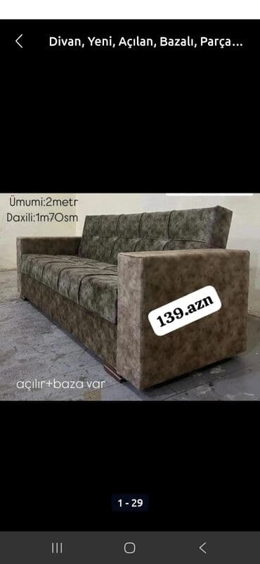 tek neferlik carpayi qiymetleri: Di̇van-kravat, Açılan, Bazalı, Parça, Ödənişli çatdırılma — 1