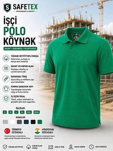 iş formasi: SAFETEX İşçi Polo Köynək Xüsusiyyətlər: - Yüksək keyfiyyətli parça — 2