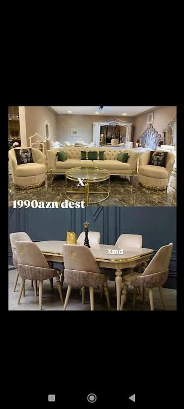 kunc dolablar: Yataq + Qonaq + Künc Divan Dəsti – birlikdə Paketin tərkibi: - Yataq — 9